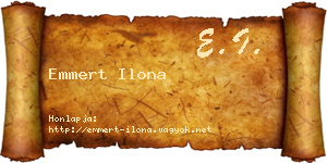 Emmert Ilona névjegykártya